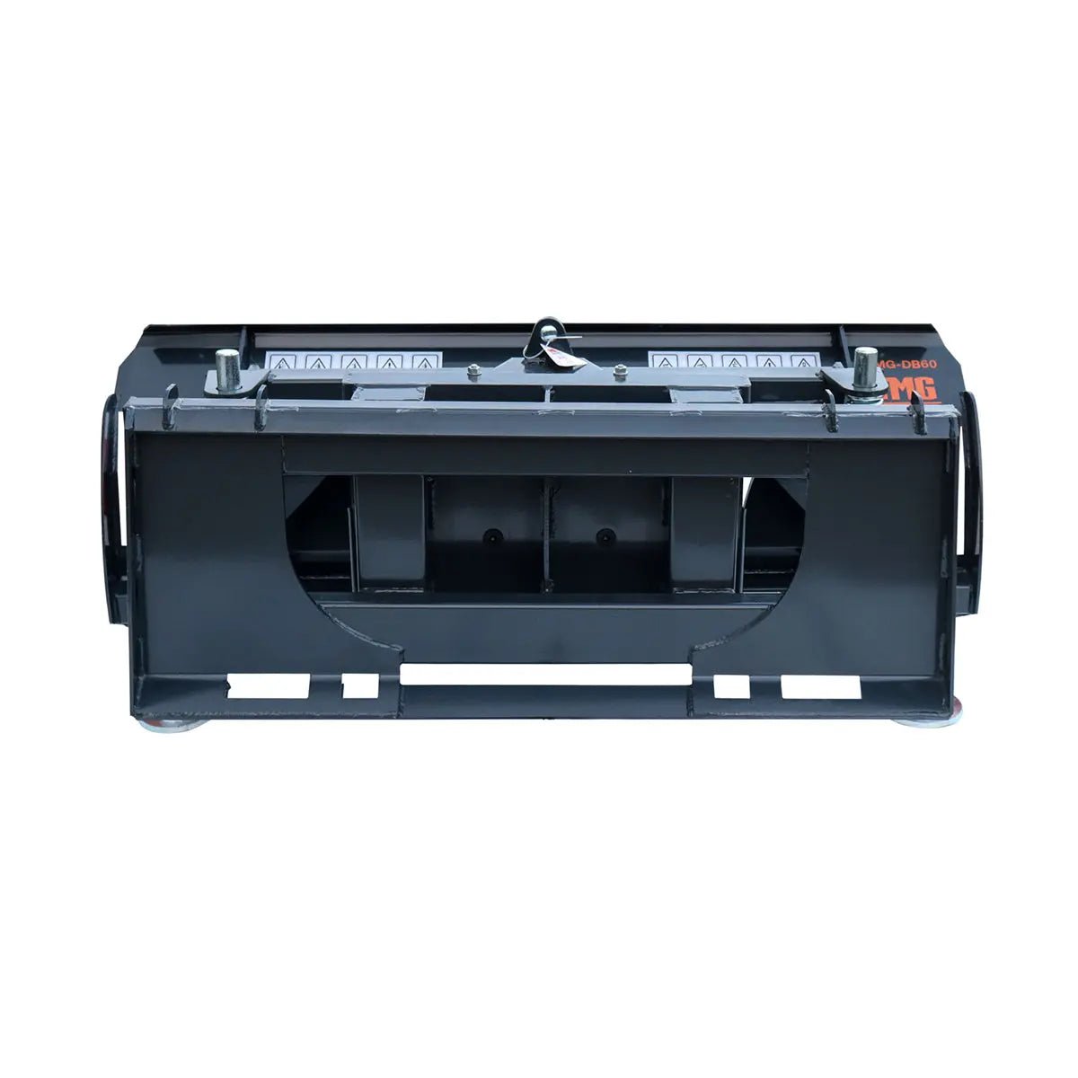 60″ Skid Steer Dozer Blade/Snow Pusher, 30° Left & Right, Bolt-On Cutting Edge, Adjustable Skid Shoes, Universal Quick Mount, TMG-DB60