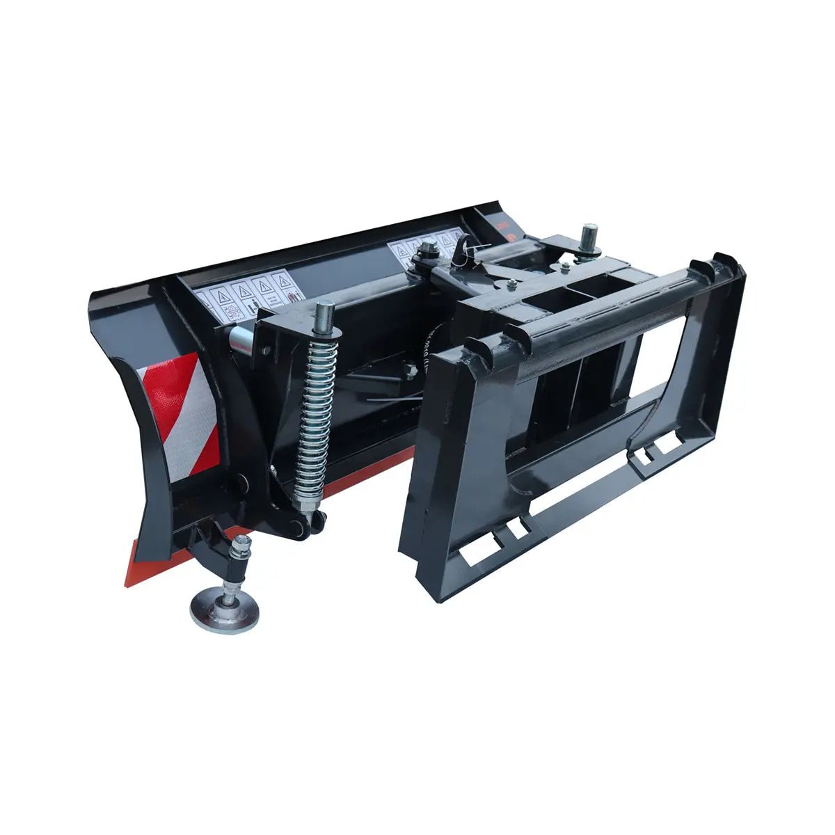 60″ Skid Steer Dozer Blade/Snow Pusher, 30° Left & Right, Bolt-On Cutting Edge, Adjustable Skid Shoes, Universal Quick Mount, TMG-DB60