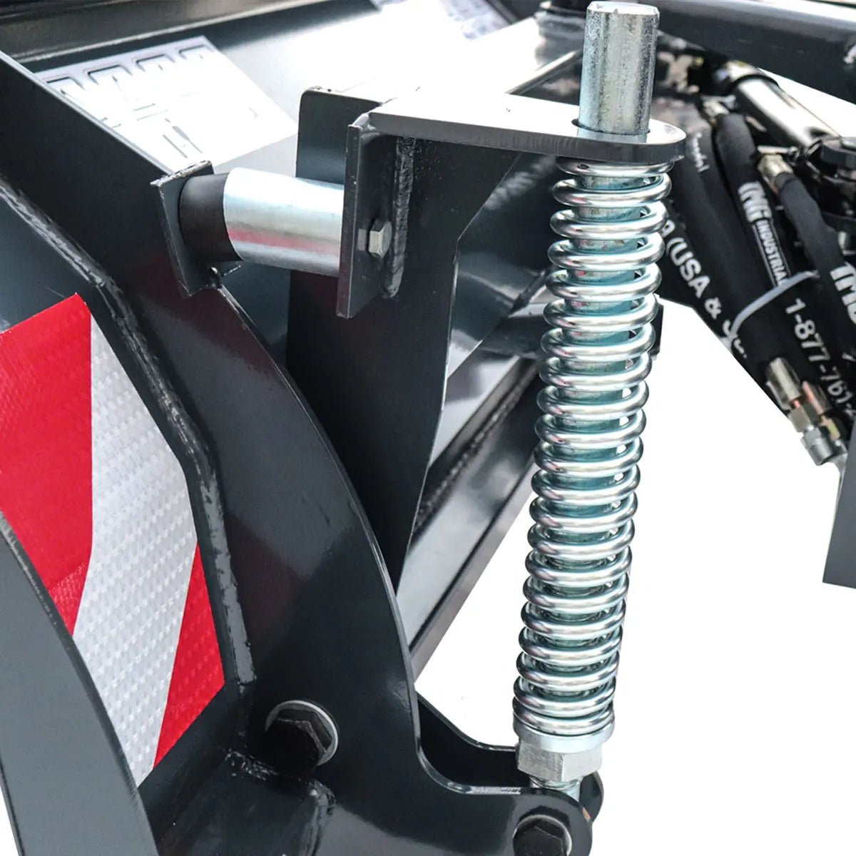 60″ Skid Steer Dozer Blade/Snow Pusher, 30° Left & Right, Bolt-On Cutting Edge, Adjustable Skid Shoes, Universal Quick Mount, TMG-DB60