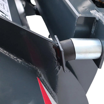 60″ Skid Steer Dozer Blade/Snow Pusher, 30° Left & Right, Bolt-On Cutting Edge, Adjustable Skid Shoes, Universal Quick Mount, TMG-DB60