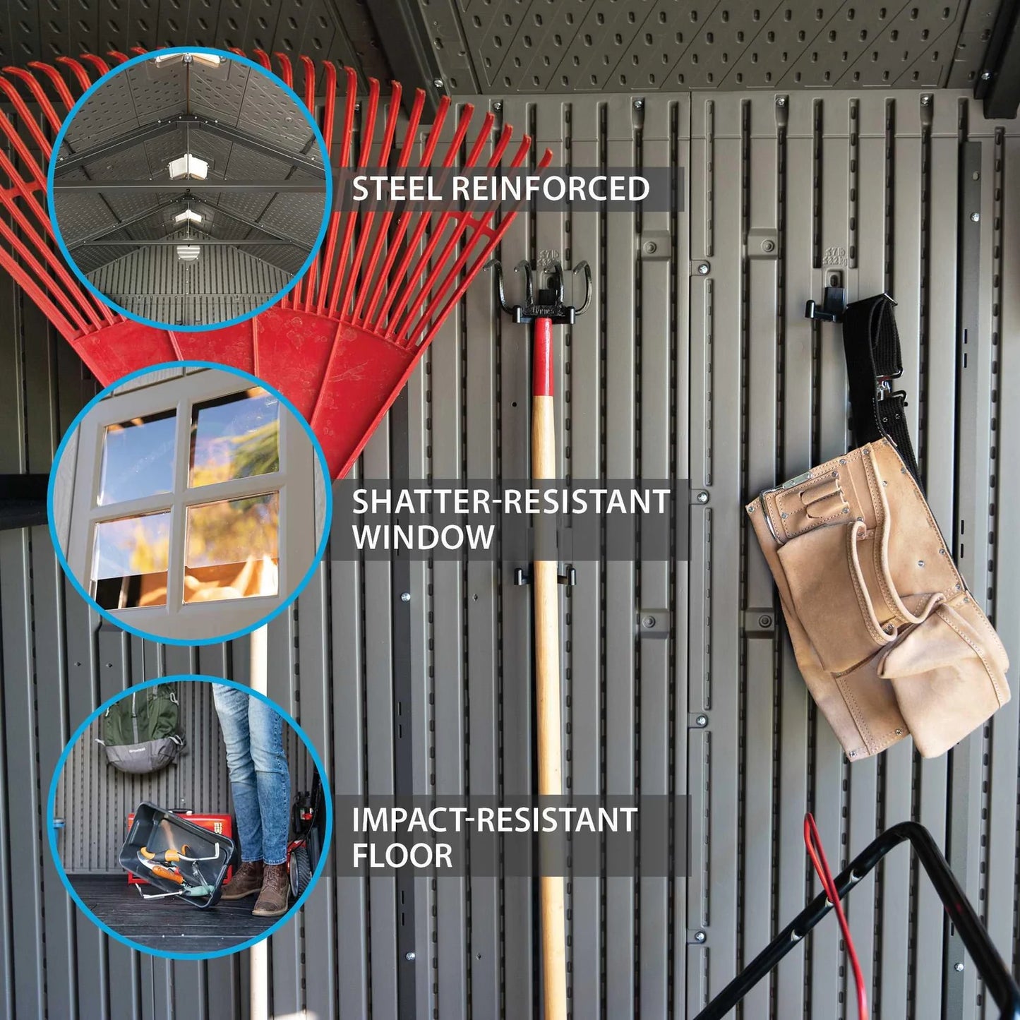 Lifetime 8 Ft x 7.5 Ft Outdoor Storage Shed