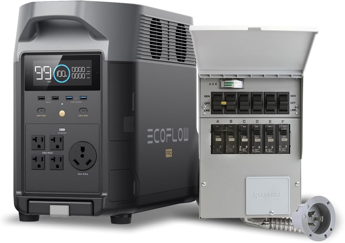 EF ECOFLOW DELTA Pro 3600Wh Portable Power Station – 3600W LiFePO4