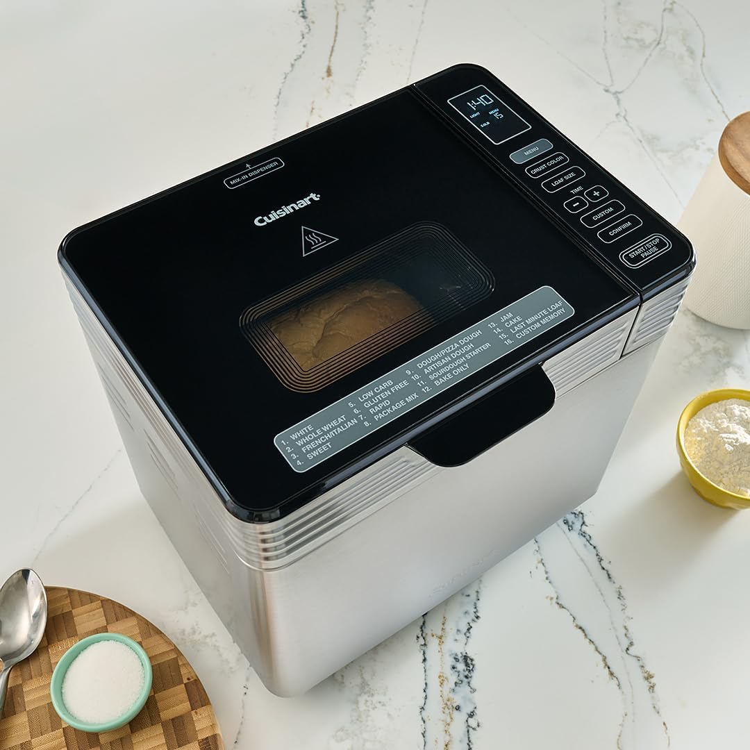 Cuisinart CBK-210 Stainless Steel Bread Maker, 16 Menus, 3 Loaf Sizes
