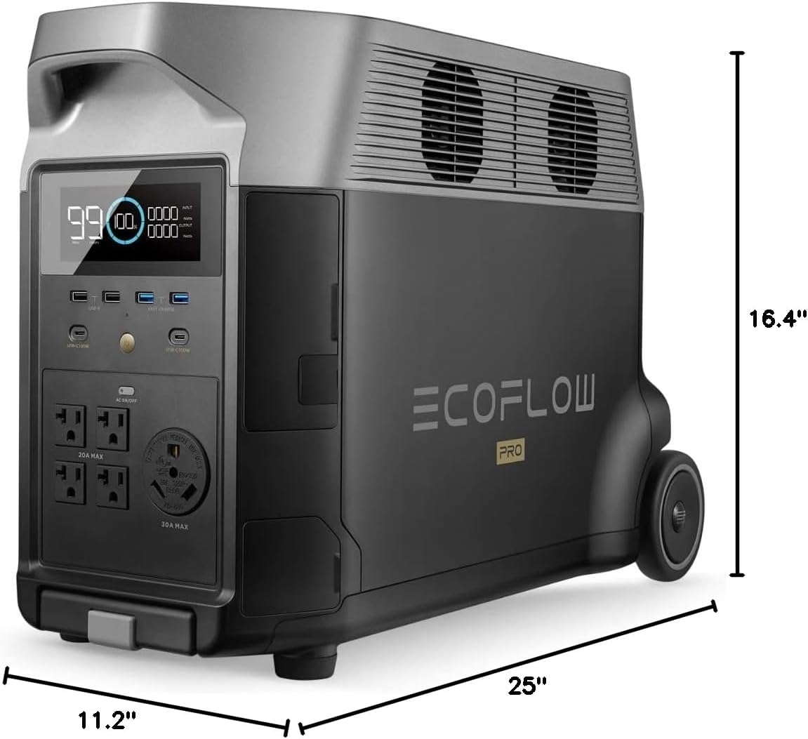 EF ECOFLOW DELTA Pro 3600Wh Portable Power Station – 3600W LiFePO4