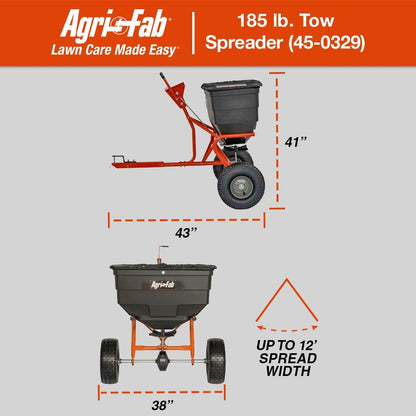 Agri-Fab 45-0543 Tow-Behind 100 lb Lawn & Garden Spiker Seeder Spreader