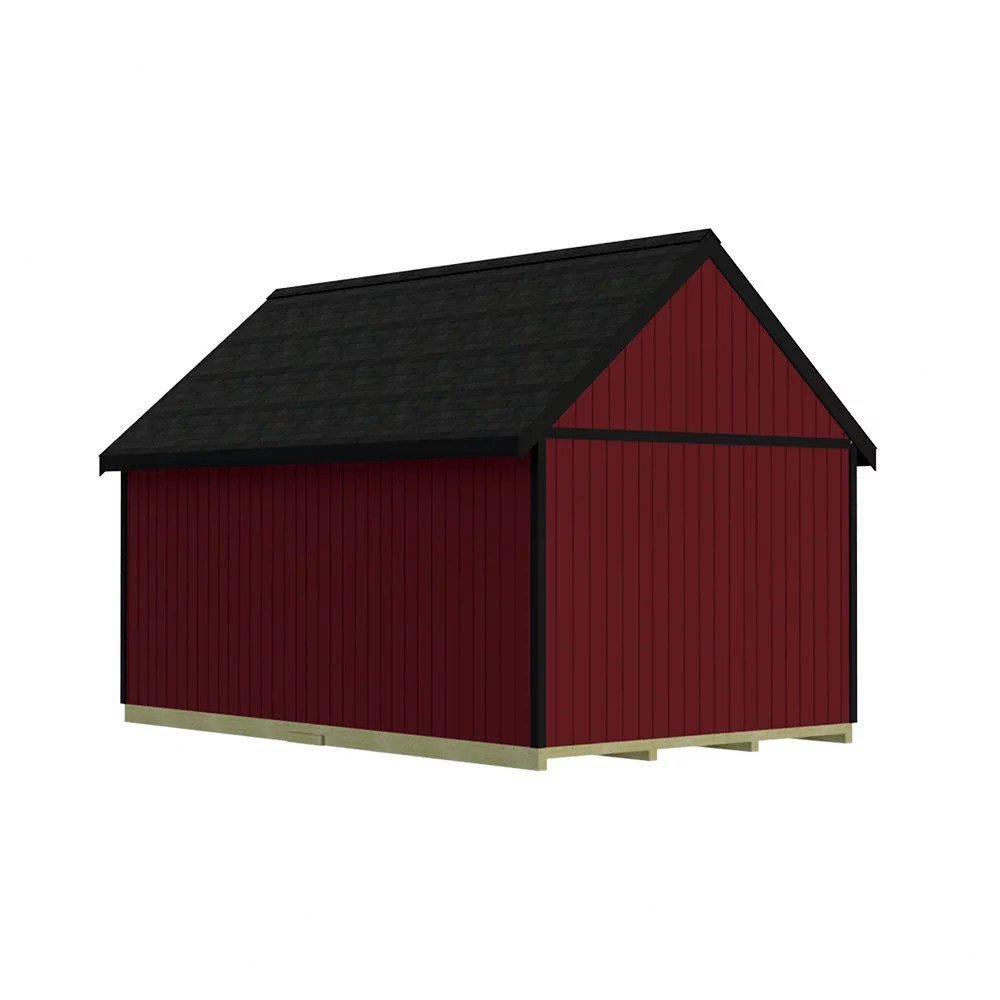 Hampton 12 ft. W x 16 ft. D Wood Storage Shed Kit with Floor (192 Sq. ft.) Installtion Included
