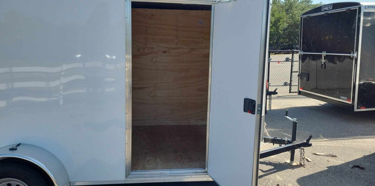 Spartan 6X12 Single Axle Enclosed Cargo Trailer | .030 | White | SP6X12SA