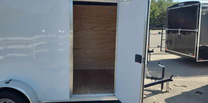 Spartan 6X12 Single Axle Enclosed Cargo Trailer | .030 | White | SP6X12SA