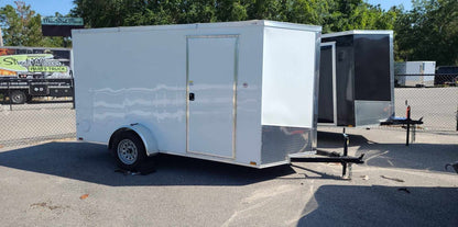 Spartan 6X12 Single Axle Enclosed Cargo Trailer | .030 | White | SP6X12SA