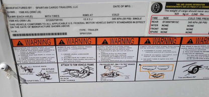 Spartan 6X12 Single Axle Enclosed Cargo Trailer | .030 | White | SP6X12SA