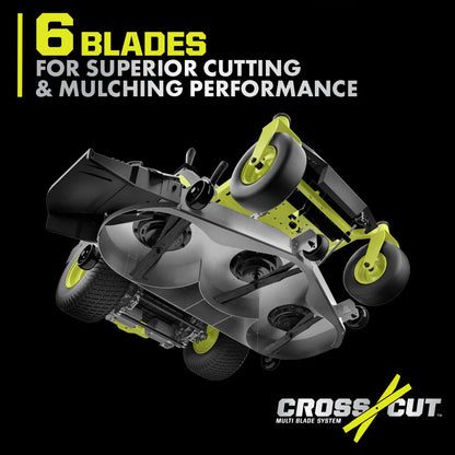 80V Max HP Lithium 54″ Brushless Electric Zero Turn Lawn Mower