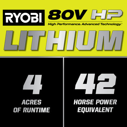 80V Max HP Lithium 54″ Brushless Electric Zero Turn Lawn Mower