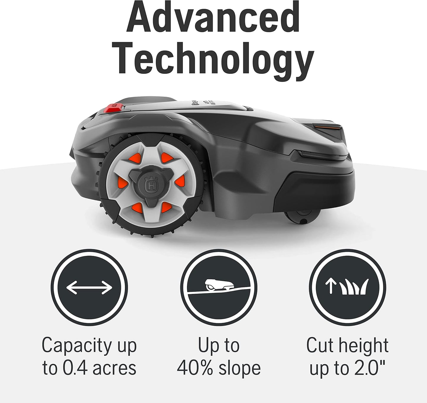 Husqvarna Automower 415X Robotic Lawn Mower with GPS, Self-Installation, 0.4 Acre