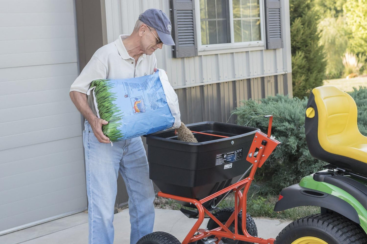 Agri-Fab 45-0543 Tow-Behind 100 lb Lawn & Garden Spiker Seeder Spreader