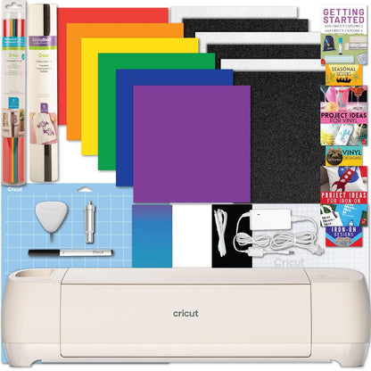 Cricut Explore 4 Cutting Machine Bundle with Vinyl & Iron-On Materials