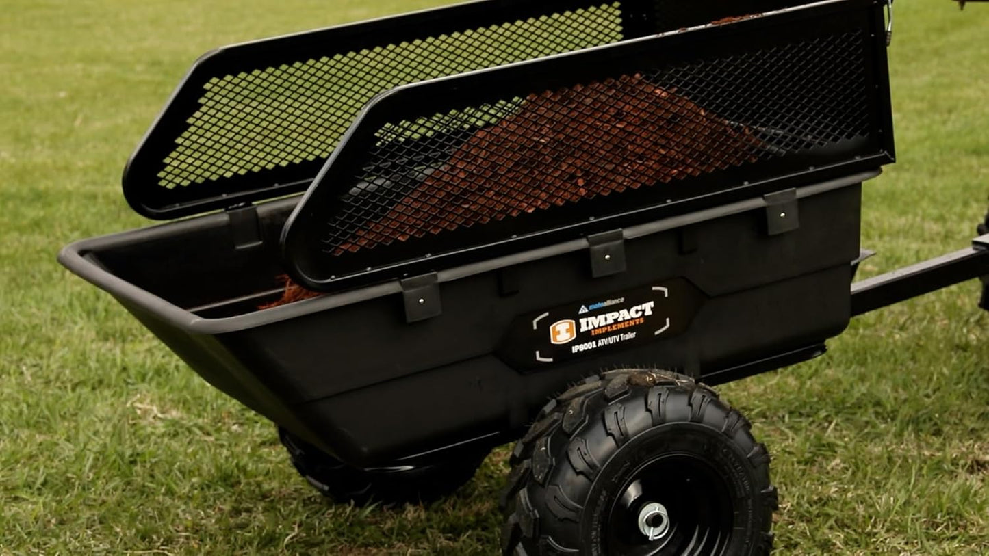 Impact Implements 1500 lb Utility Cargo Trailer with Pivot Dump for ATV, UTV, and Lawn Tractor