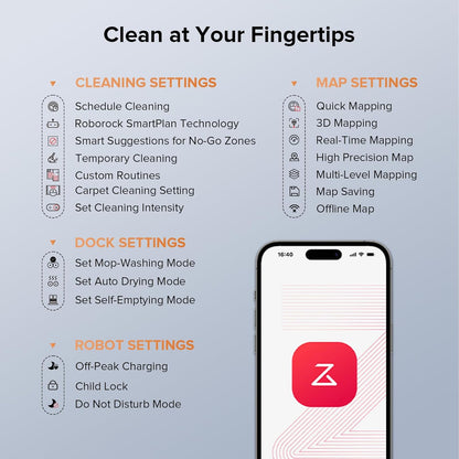 Roborock Qrevo Edge S5A Robot Vacuum & Mop, 18,500Pa, Zero-Tangle