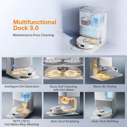 Roborock Qrevo Edge S5A Robot Vacuum & Mop, 18,500Pa, Zero-Tangle