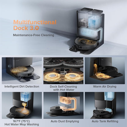 Roborock Qrevo Edge S5A Robot Vacuum & Mop, 18,500Pa, Zero-Tangle