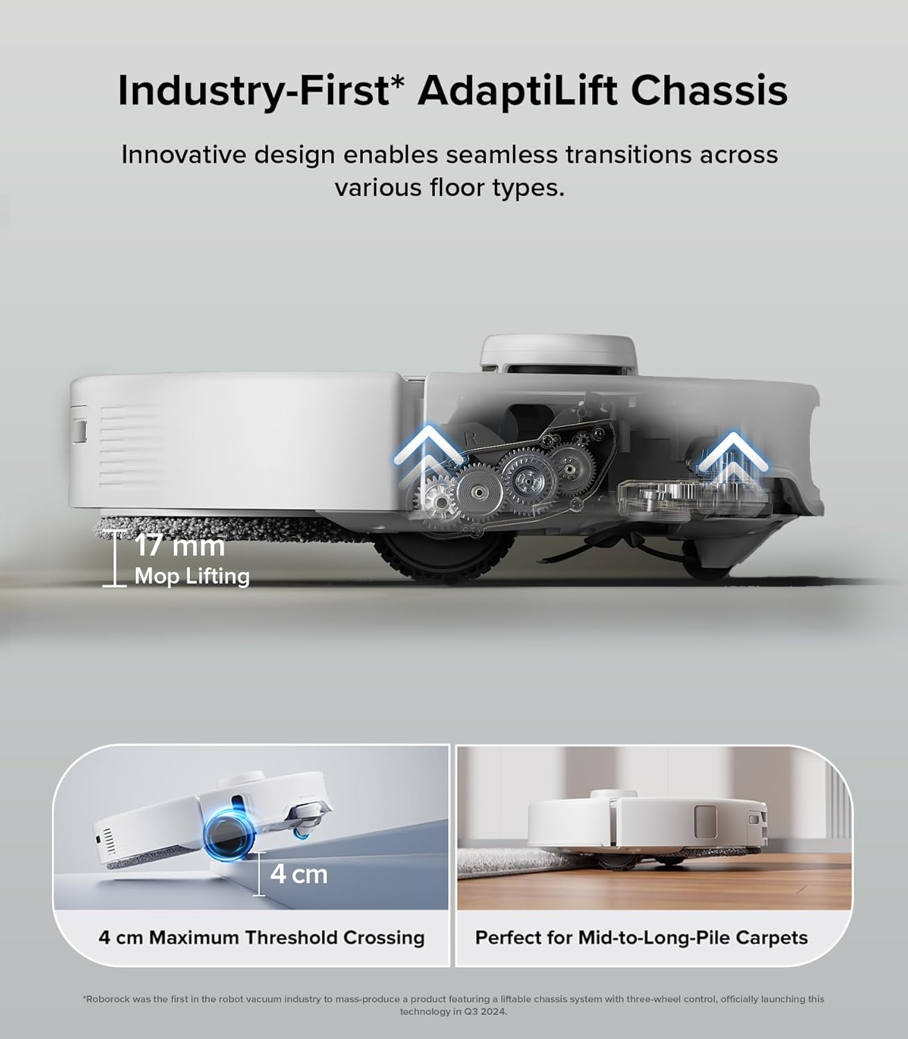 Roborock Qrevo Edge S5A Robot Vacuum & Mop, 18,500Pa, Zero-Tangle