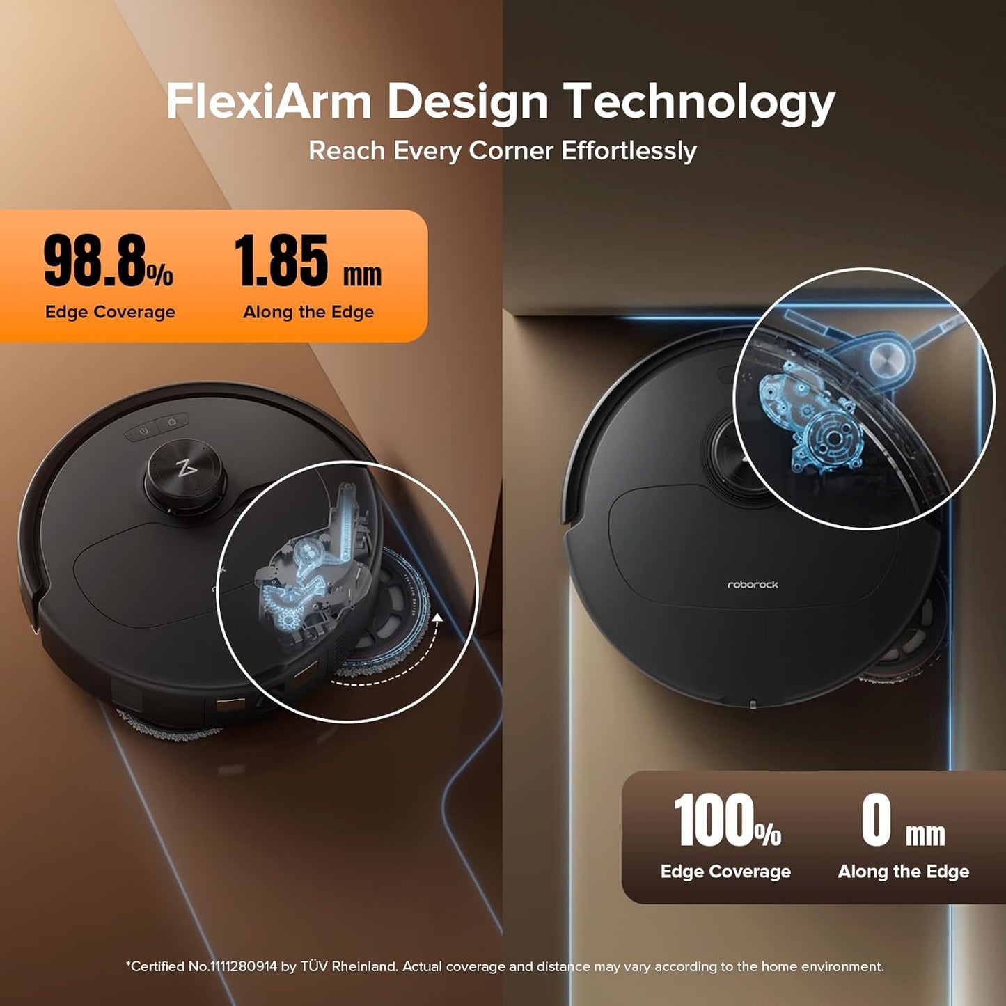 Roborock Qrevo Edge S5A Robot Vacuum & Mop, 18,500Pa, Zero-Tangle