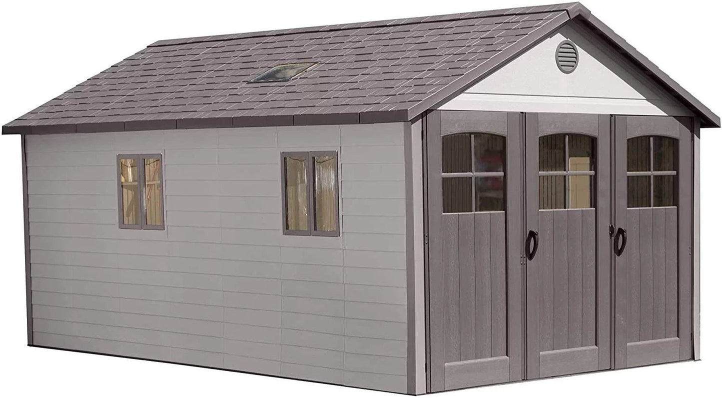 Lifetime 60236 11 x 18.5 Ft. Outdoor Storage Shed, 11 x 18.5, Desert Sand