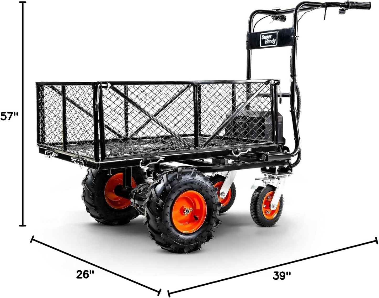 SuperHandy 48V Electric Power Wagon Utility Cart, 660 lb Load, 1000 lb Hauling Capacity