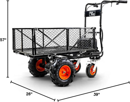 SuperHandy 48V Electric Power Wagon Utility Cart, 660 lb Load, 1000 lb Hauling Capacity
