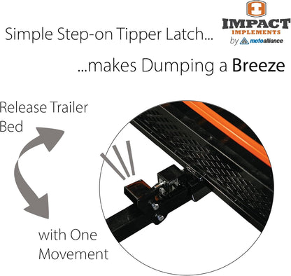 Impact Implements 1500 lb Utility Cargo Trailer with Pivot Dump for ATV, UTV, and Lawn Tractor