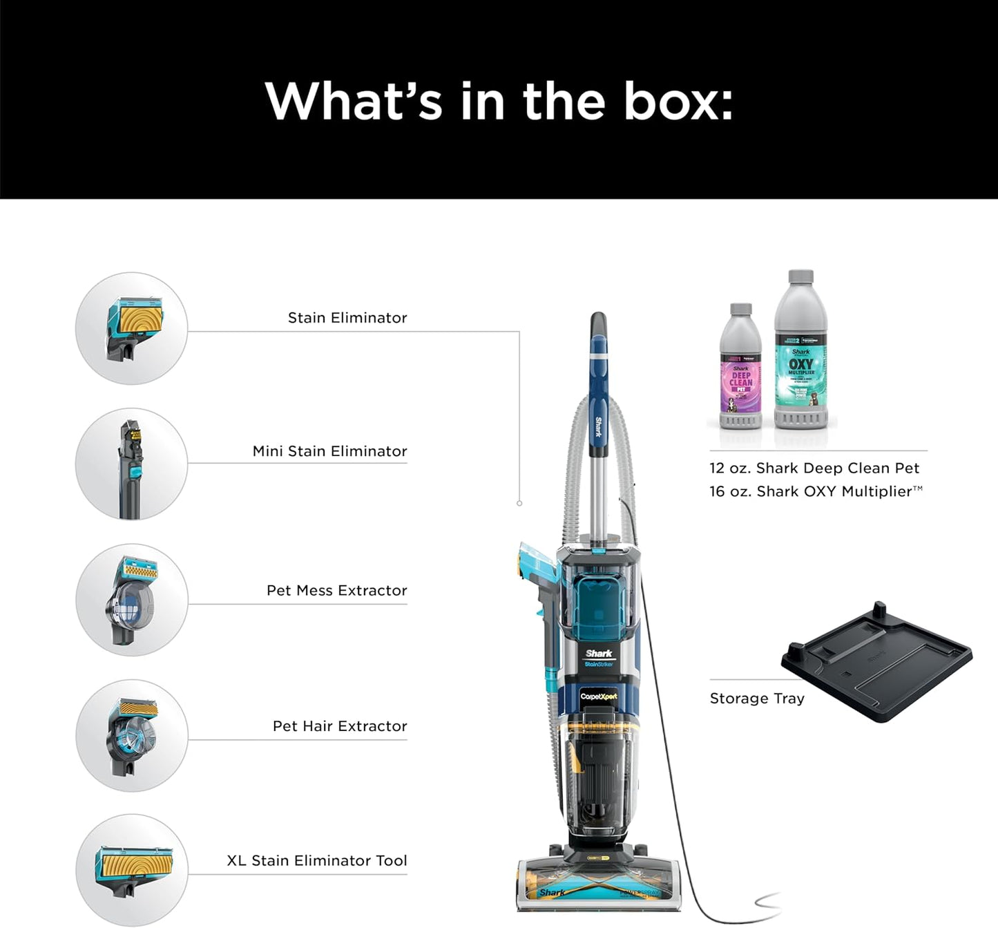 Shark CarpetXpert Carpet & Upholstery Cleaner with StainStriker, EX201