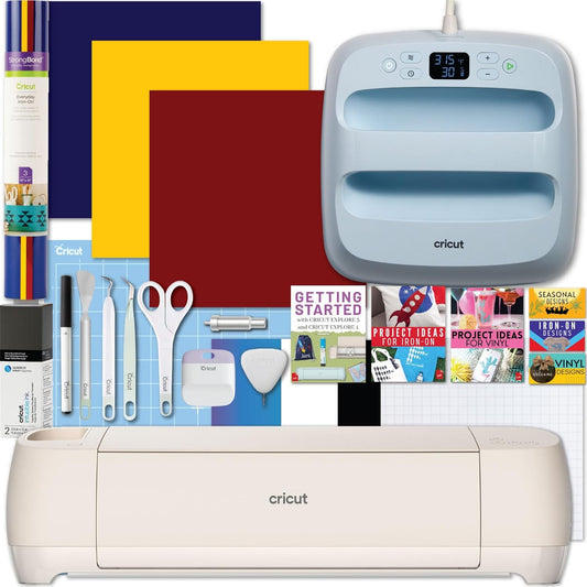 Cricut Explore 4 Cutting Machine Bundle with Vinyl & Iron-On Materials