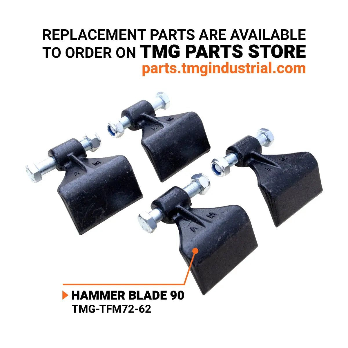 72″ Flail Mower, 3-Point Hitch, 30-60 HP Tractor, PTO Drive Shaft, TMG-TFM72