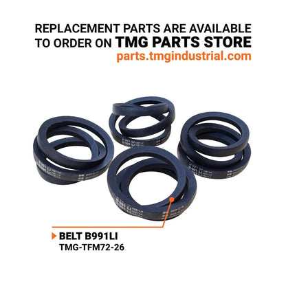 72″ Flail Mower, 3-Point Hitch, 30-60 HP Tractor, PTO Drive Shaft, TMG-TFM72