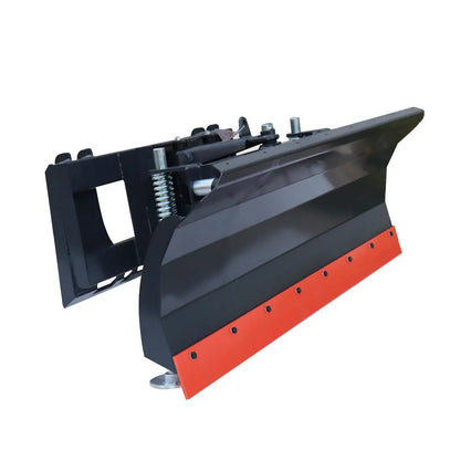 72″ Skid Steer Dozer Blade/Snow Pusher, 30° Left & Right, Bolt-On Cutting Edge, Adjustable Skid Shoes, Universal Quick Mount, TMG-DB72