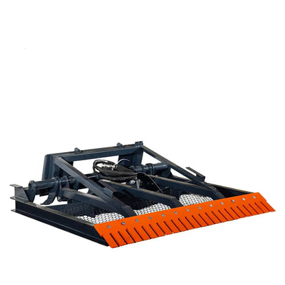 72″ Skid Steer Hydraulic Land Plane Scarifier, 8 Hydraulic Adjustable Ripper Teeth, Reversible Planer Comb, Grading, Spreading & Leveling, TMG-SLP75