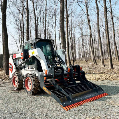 72″ Skid Steer Land Plane, 6 Adjustable Ripper Teeth, Reversible Planer Comb, Grading, Spreading & Leveling, TMG-SLP72