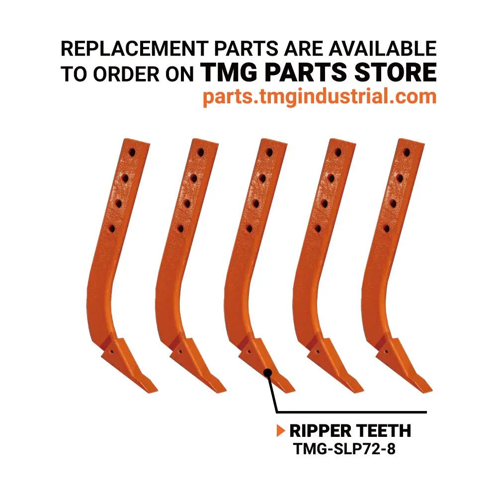 72″ Skid Steer Land Plane, 6 Adjustable Ripper Teeth, Reversible Planer Comb, Grading, Spreading & Leveling, TMG-SLP72