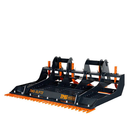 72″ Skid Steer Land Plane, 6 Adjustable Ripper Teeth, Reversible Planer Comb, Grading, Spreading & Leveling, TMG-SLP72