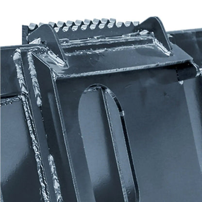 72″ Skid Steer Rock Skeleton Bucket Attachment, Solid Steel, Universal Mount, 4″ Tine Spacing, 45-70 HP, TMG-SB72