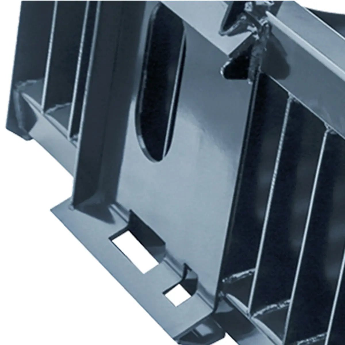 72″ Skid Steer Rock Skeleton Bucket Attachment, Solid Steel, Universal Mount, 4″ Tine Spacing, 45-70 HP, TMG-SB72