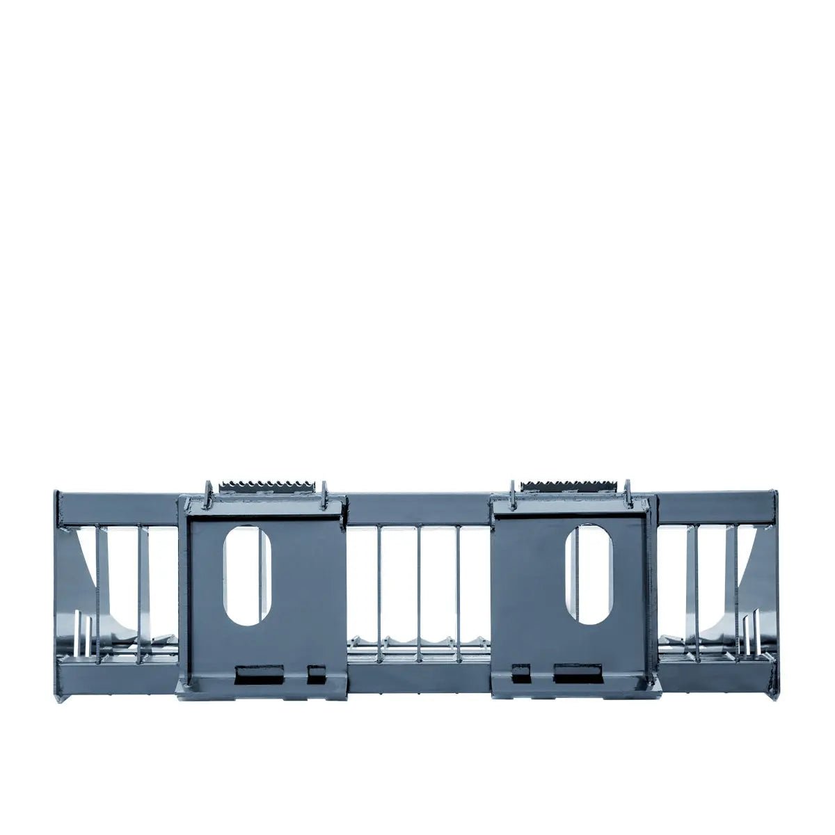 72″ Skid Steer Rock Skeleton Bucket Attachment, Solid Steel, Universal Mount, 4″ Tine Spacing, 45-70 HP, TMG-SB72