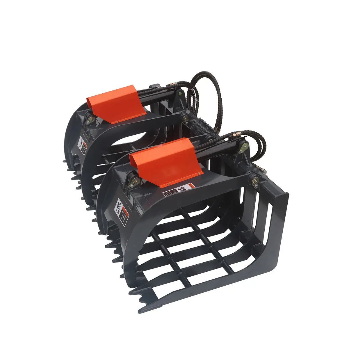 72″ Skid Steer Rock Skeleton Grapple Attachment, Universal Mount, 36″ Arm Opening, 6″ Tine Spacing, 2500 lb Weight Capacity, TMG-SG72