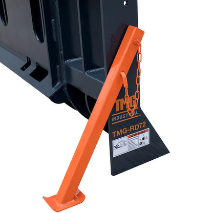 72″ Skid Steer Root Debris Rake Attachment, Universal Mount, 6″ Tine Spacing, 30-50 HP Skid Steers, TMG-SDR72