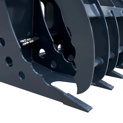 72″ Skid Steer Root Rake Clamshell Grapple, Universal Mount, 54″ Jaw Opening, 3000 lb Weight Capacity, TMG-SRR75