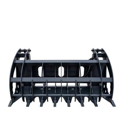 72″ Skid Steer Root Rake Clamshell Grapple, Universal Mount, 54″ Jaw Opening, 3000 lb Weight Capacity, TMG-SRR75
