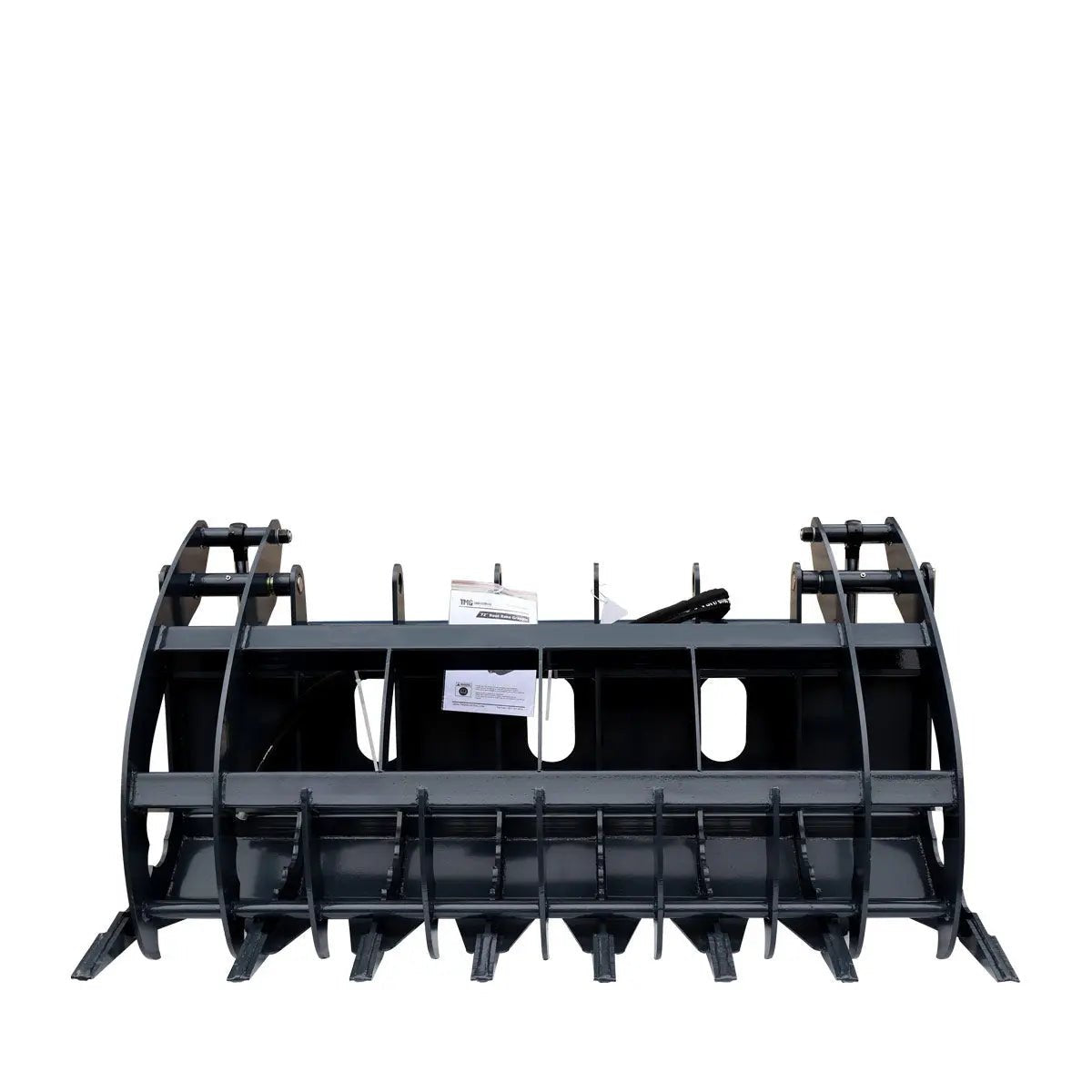 72″ Skid Steer Root Rake Grapple Attachment, Universal Mount, 53″ Jaw Opening, 9″ Tine Spacing, 3000 lb Weight Capacity, TMG-RG72