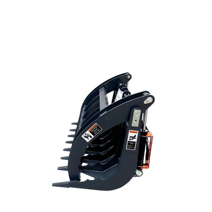 72″ Skid Steer Root Rake Grapple Attachment, Universal Mount, 53″ Jaw Opening, 9″ Tine Spacing, 3000 lb Weight Capacity, TMG-RG72