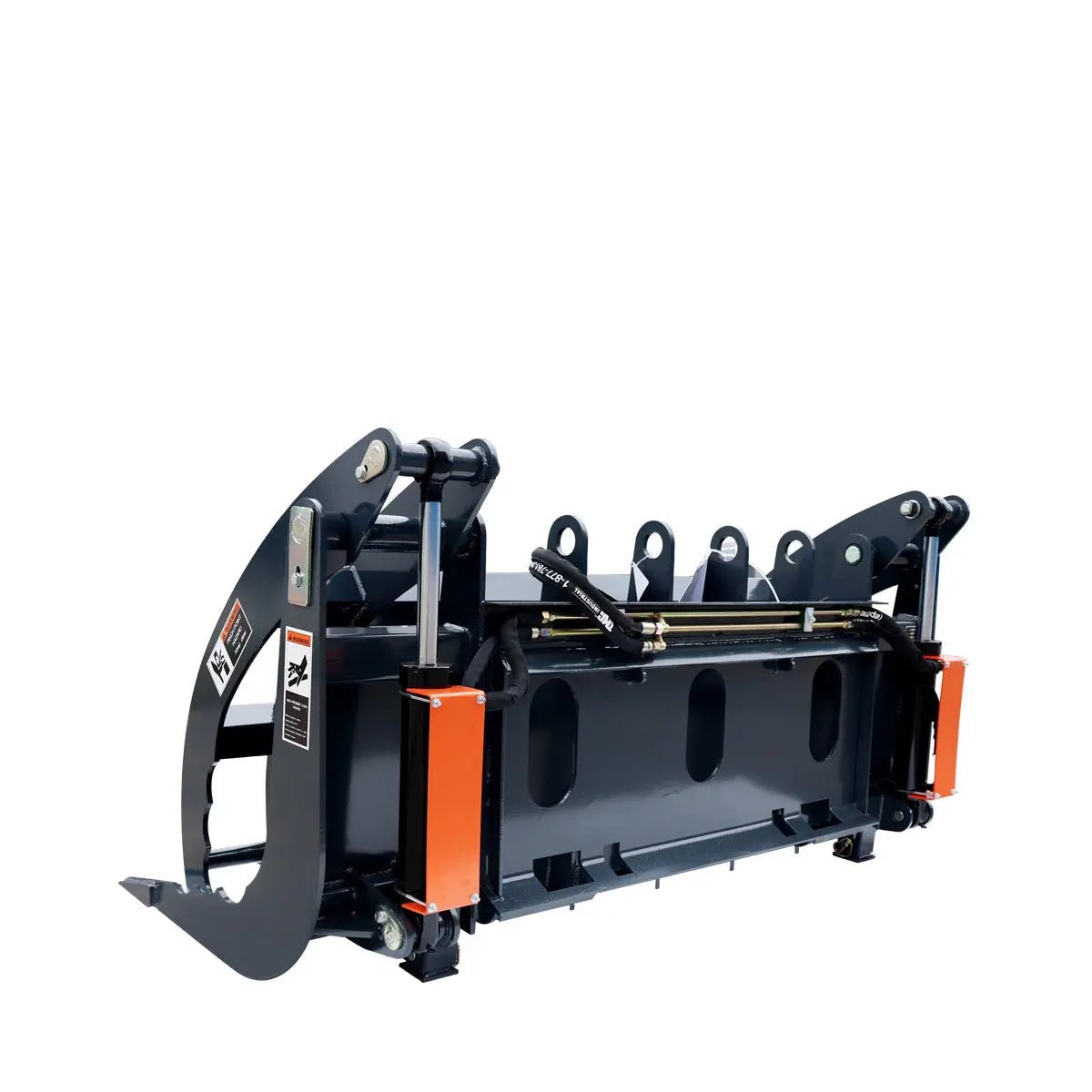 72″ Skid Steer Root Rake Grapple Attachment, Universal Mount, 53″ Jaw Opening, 9″ Tine Spacing, 3000 lb Weight Capacity, TMG-RG72