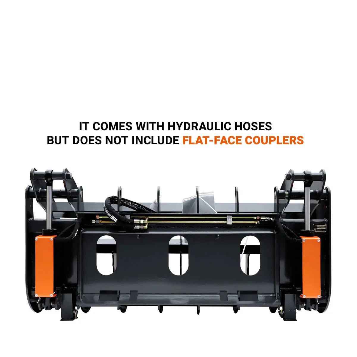 72″ Skid Steer Root Rake Grapple Attachment, Universal Mount, 53″ Jaw Opening, 9″ Tine Spacing, 3000 lb Weight Capacity, TMG-RG72