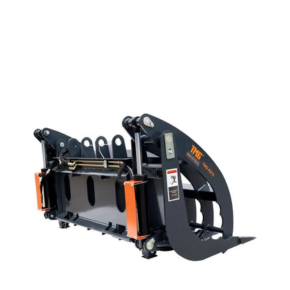 72″ Skid Steer Root Rake Grapple Attachment, Universal Mount, 53″ Jaw Opening, 9″ Tine Spacing, 3000 lb Weight Capacity, TMG-RG72